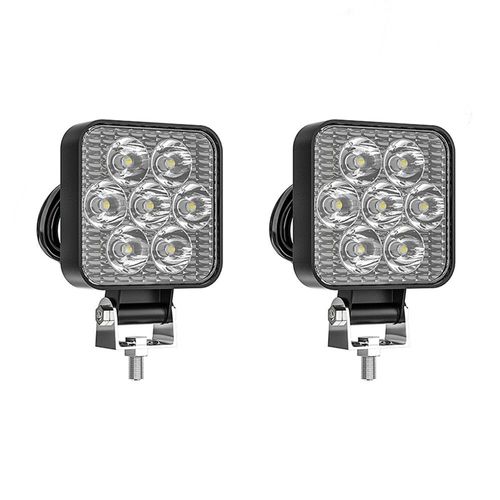 Mini Lampe De Travail Carrée À Led,Poteau 7led,Budgétaire Marin De Cross-Country,Jeep Jk 4wd,Camion 4 Ages,9v-30v,2.5 Po - Type 2 Pcs Squre #B