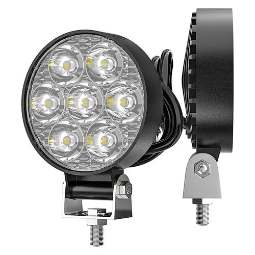 Mini Lampe De Travail Carrée À Led,Poteau 7led,Budgétaire Marin De Cross-Country,Jeep Jk 4wd,Camion 4 Ages,9v-30v,2.5 Po - Type 1 Pcs Round #B