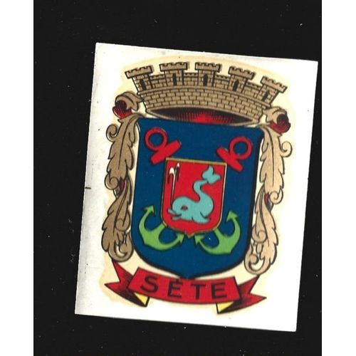 Décalcomanie Ancien Ville Écusson Sete