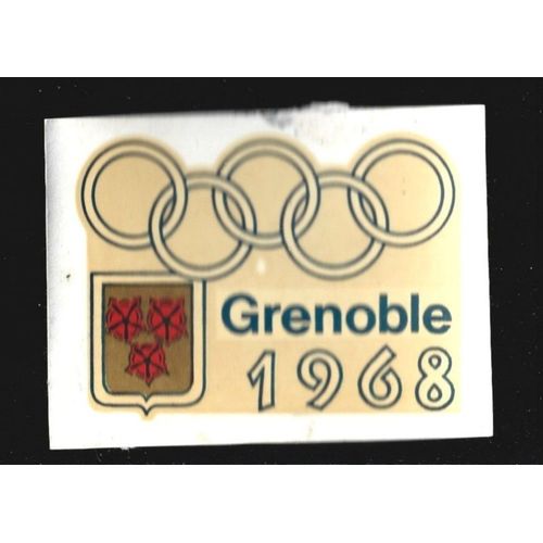 Décalcomanie Ancien Ville Écusson Grenoble 1968
