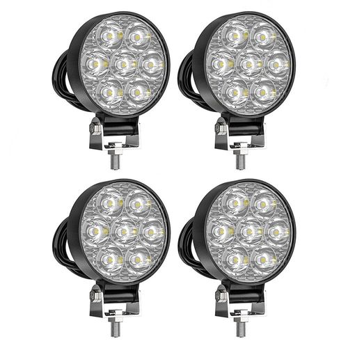 Mini Lampe De Travail Carrée À Led,Poteau 7led,Budgétaire Marin De Cross-Country,Jeep Jk 4wd,Camion 4 Ages,9v-30v,2.5 Po - Type 4 Pcs Round #A