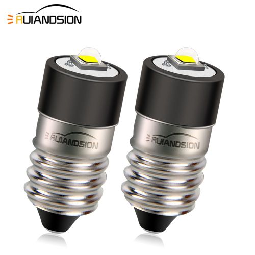 Ruiandsion-Ampoules De Lampe De Poche Led E10,Voyants À Vis Miniatures,Lampes De Poche De Mise À Niveau,Feux De Travail Pour Vélo,Blanc,1-9v,5-30v - Type 1-9v 2pcs