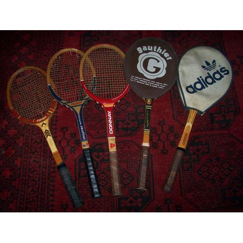 Lot De 5 Divers Raquettes De Tennis Ancienne.......