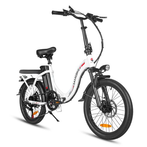 Vélo Électrique Pliable Samebike Cy20 350 W 36 V 12 Ah 32 Km/H Autonomie Maximale 60 Km 20 Pouces - Blanc