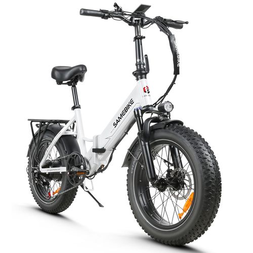 Vélo Électrique Pliable De Ville Samebike Lotdm200-Ii 750w 40km/H 80km 20" + Carte Nfc - Blanc