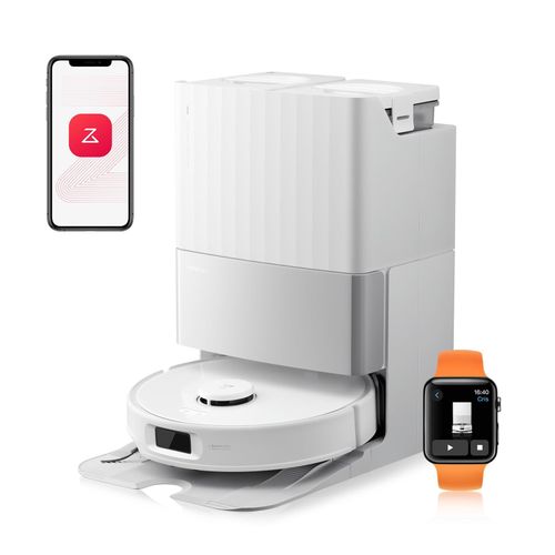 Roborock Qrevo Edge S5A Aspirateur Robot 17,000Pa, avec Double Système Anti-Enchevétrements, DuoDivide Brosse & FlexiArm