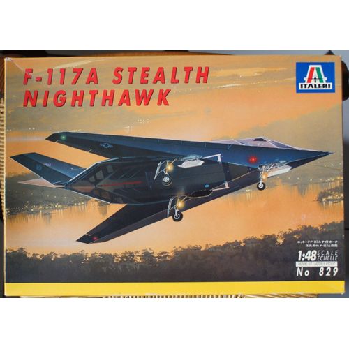 F-117a Stealth Nighthawk 1:48 829 Italeri Maquette Model Kit-Italeri