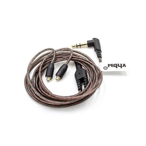 vhbw Audio AUX Câble de remplacement pour Shure EAC64 pour casque - Câble audio Prise jack 3,5 mm, 120 cm Noir