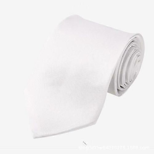 Cravate Pour Homme Classique 8 Cm Faite À La Main Blanche Pour Le Travail Ou Les Occasions Spéciales