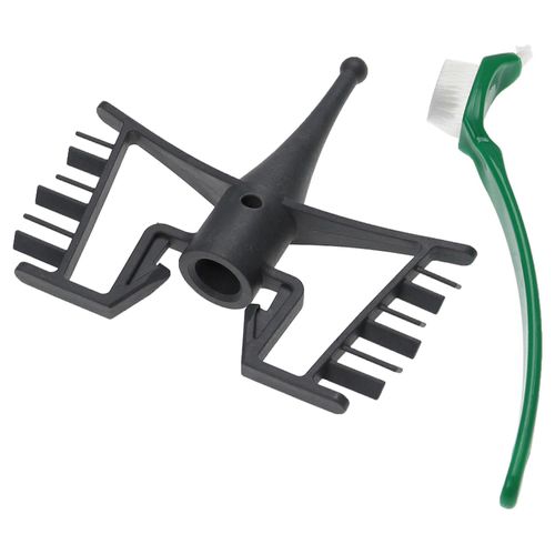 vhbw Accessoire de mélangeur compatible avec Silvercrest Monsieur Cuisine Edition Plus Robot culinaire - Accessoire papillon + brosse, plastique gris foncé