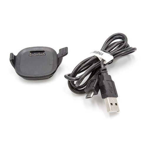 Vhbw Câble De Charge Usb Compatible Avec Garmin Forerunner (Large) 10, 15 Smartwatch Fitness Tracker - Station D'accueil Noir, 100 Cm