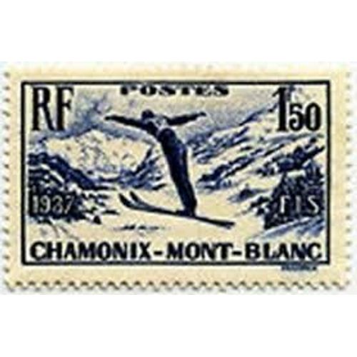 Sport : Championnats Nationaux De Ski À Chamonix Année 1937 N° 334 Yvert Et Tellier Luxe