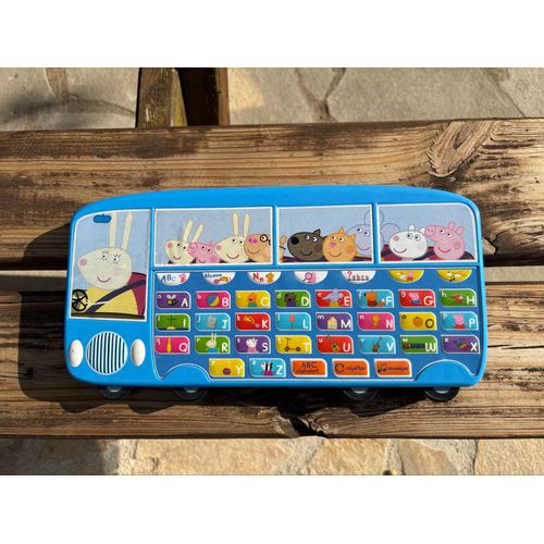 Jouet Jeu d'activité Interactif Le Bus Alphabet Peppa Pig