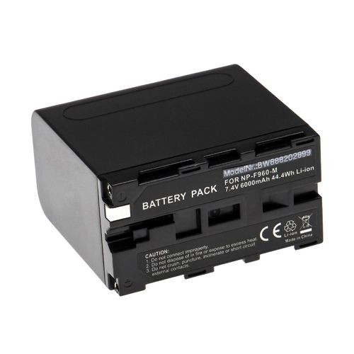 Batterie vhbw compatible avec les caméras Hitachi VM-H91E, VM-H90, VM-H845, VM-H945 (6000mAh, 7.4V, Li-ion)