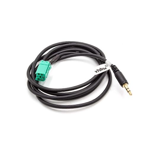Adaptateur audio vhbw AUX Câble Autoradio (120cm) compatible avec Grundig OEM Radio Car, Car Radio