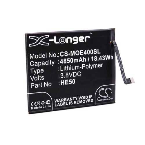 Batterie De Remplacement Vhbw Pour Motorola Snn5989a, He50 Pour Téléphone Portable Smartphone (4850mah, 3.8v, Li-Polymer)