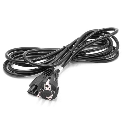 Cordon d'alimentation vhbw Fiche de sécurité compatible avec la station de base Vorwerk VR200, la station de base VR300 - C5 Mickey Mouse Clover Socket, 3 m