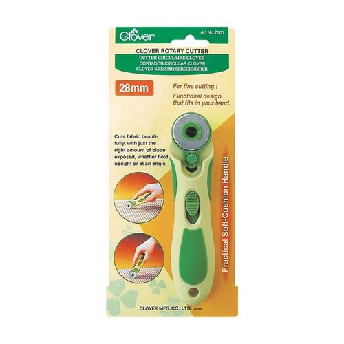 Cutter Rotatif 28 Mm "Soft Cushion" - Clover ¿ Précision Et Confort Pour Travaux De Couture Et Patchwork