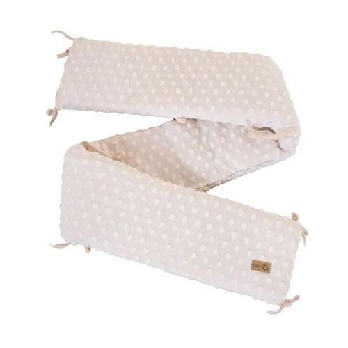 Tour De Lit En Coton Bio Roba - Frosty Almond - 170 Cm - Certifié Oeko-Tex & Ocs - Beige Amande - Pois En Relief