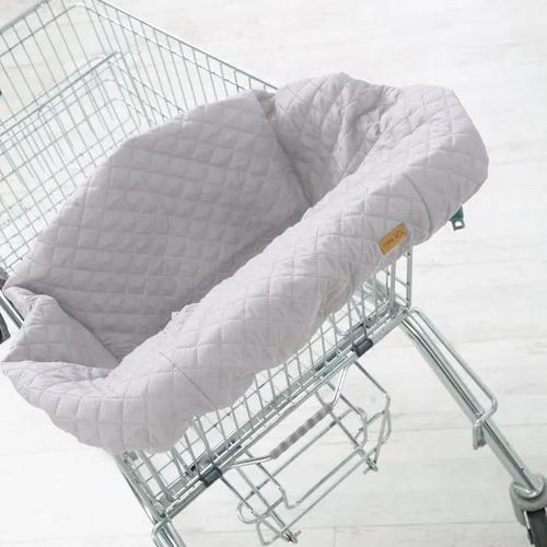 Protège Siège Chariot Caddie Pour Bébé Roba Style - Housse De Caddy Avec Sac De Transport - Gris Clair