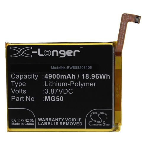 Batterie Vhbw De Remplacement Pour Motorola Mg50 Pour Téléphone Portable Smartphone (4900mah, 3.87v, Li-Polymer)