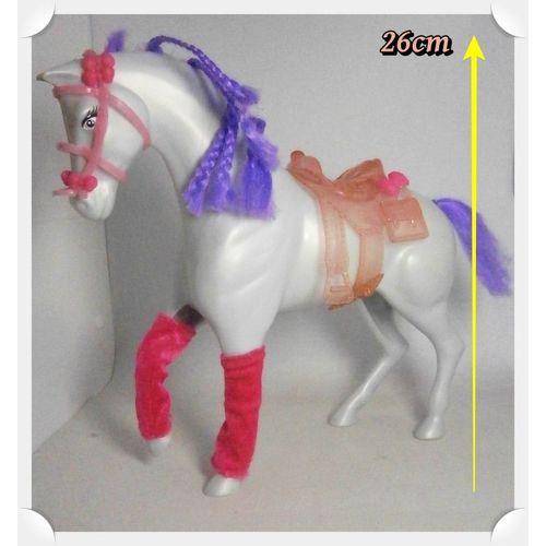 Série barbie - cheval gris crinière violette - 2002