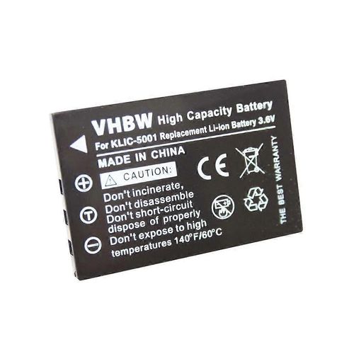 Batterie vhbw compatible avec les appareils photo Kodak EasyShare P712, P850, P880, Z7590, Z730, DX7440, DX7590, DX7630, Z760, DX3600, DX6490 (1600 mAh, 3,6 V, Li-ion)