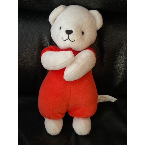 DOUDOU OURS ROUGE BLANC SMOBY 20CM