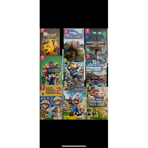Pack Nintendo Switch Hackable + 9 Jeux + Manettes + Accessoires, Complet & Transportable