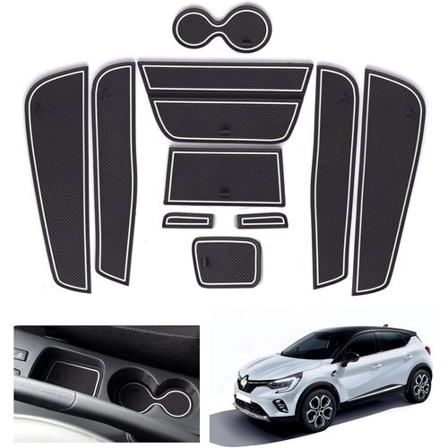 Renaul-T Captur 1 2013-2018 (Automatique) Tapis Antidérapants, Captur 1 Tapis En Caoutchouc Pour Console Centrale, Porte-Gobelet, Couture De Porte, Compatible Avec Renault Captur 1[Voi6174706]