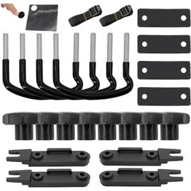 ¿Kit 23 Fixations Universelles Pour Coffre De Toit - U85mm En Acier Galvanisé + Sécurité Antivol¿ [Voi6170645]