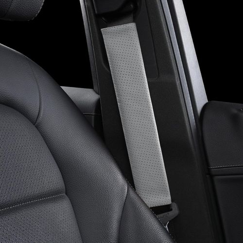 1pc Cuir De Vache Veritable Rembourrage De Ceinture De Securite,Housse Protege Ceinture Voiture Coussin Pour Sangle, Accessoires Pour Conducteur,Sac A Dos/Epaule(Gris)[Voi6172459]