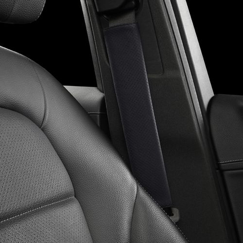 1pc Cuir De Vache Veritable Rembourrage De Ceinture De Securite,Housse Protege Ceinture Voiture Coussin Pour Sangle, Accessoires Pour Conducteur,Sac A Dos/Epaule (Noir)[Voi6172457]