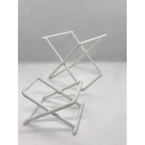 Barbie Mattel vintage 1989 mobilier pliant Dream house blue chaise table structure plage jardin 