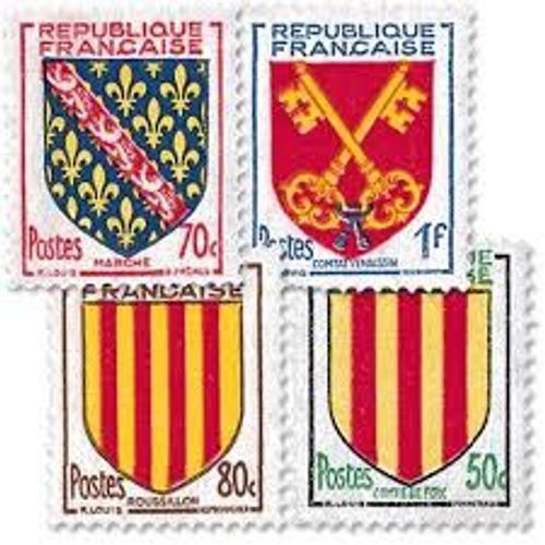 Armoiries De Provinces (8) Série Complète Année 1955 N° 1044 1045 1046 1047 Yvert Et Tellier Luxe