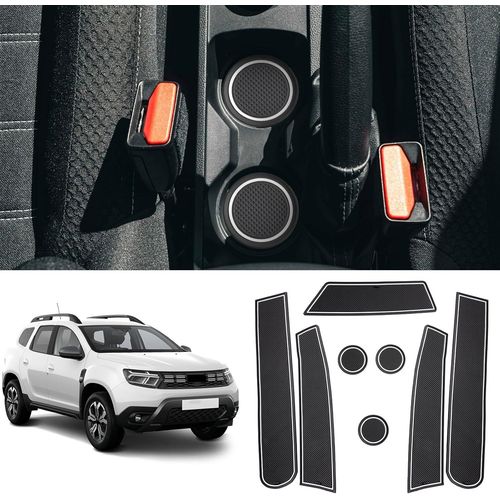 Tapis Anti-Dérapants Compatible Avec Dacia Duster 2022-2024, Tapis En Caoutchouc Pour Accoudoir, Console Centrale, Porte-Gobelet, Rainure De Porte, Dacia Duster Tapis Antidérapante[Voi6173450]