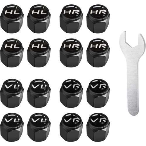 16 Pieces Bouchon Valve Pneu Voiture Avec Marquage Bouchon De Valve De Voiture Noir Bouchons De Valve De Voiture Avec Joint Pour Voitures, Suv, Camions, Camping-Cars[Voi6172334]