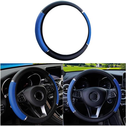 Housse De Volant Élastique Imperméable - Cuir Universel 37-38 Cm (Bleu) Antidérapant [Voi6170007]