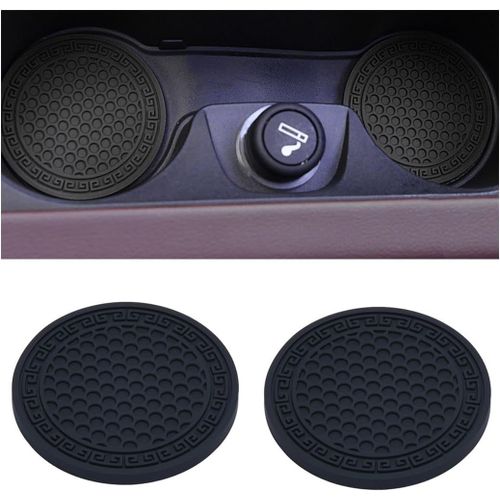 2 Pièces Dessous Verre Universels Pour Les Porte-Gobelets, Dessous De Verre Pour Porte-Gobelet De Voiture-Antidérapants, Accessoires Intérieurs Automobiles En Silicone Antidérapant[Voi6170767]