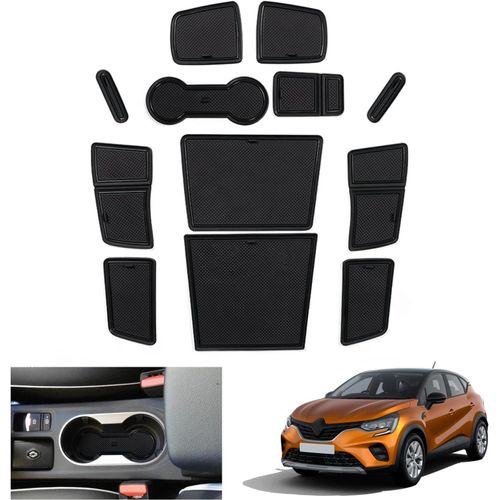 Renaul-T Captur 2 | E-Tech | Hybrid 2020-2024 2025 Tapis Antidérapants, Captur 2023 Tapis Caoutchouc Console Centrale, Couture De Porte, Compatible Avec Renault Captur 2 [Pas Pour [Voi6174851]