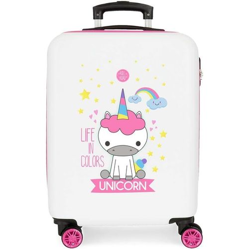 Little Me Valise Trolley Cabine Multicolore Blanc 37x55x20 cms Rigide ABS Serrure à combinaison 32L 2,5Kgs 4 roues doubles Bagage à main