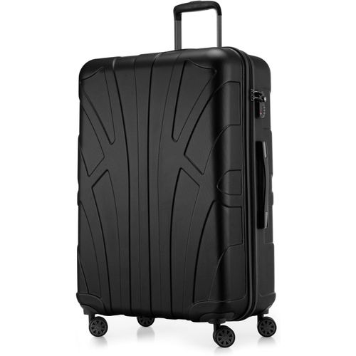 Chariot Pilote,Coque Rigide,Chariot Business,Valise Cabine,Valise Pilote,Bagage à Main,TSA,ABS,2 Roues,Noir.[S52]