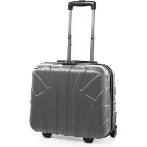 Chariot Pilote,Coque Rigide,Chariot Business,Valise Cabine,Valise Pilote,Bagage à Main,TSA,ABS,2 Roues,Noir.[S44]