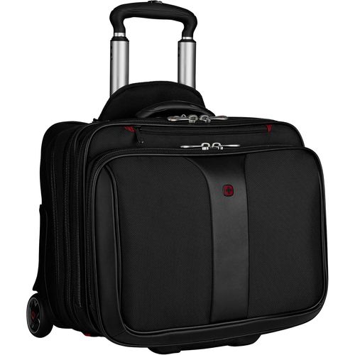 Patriot Porte-Documents,Sacoche à roulettes 2 en 1 pour Ordinateur Portable 17 Pouces,32 l,Femmes Hommes,Bureau Affaires Uni École,Noir,600662