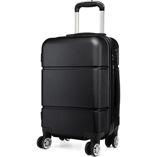 Valise Cabine Rigide Bagages à Main à roulettes Légere ABS 55x38x22 cm Valises 33L Trolley de Voyage,Noir