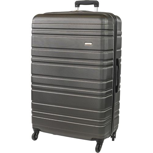 Valise rigide avec roulettes \u2013 Bagage rigide qualité certifiée roues et poignées,gris,XL,Valise