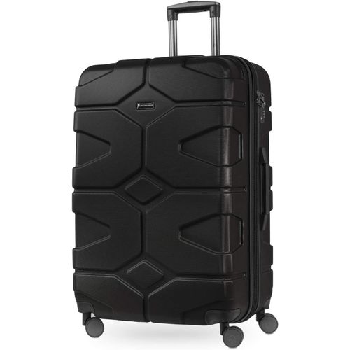 X-Kölln-Valise Rigide grande Bagage Trolley 4 Roues extensible,TSA,76 cm,120 litres,Noir