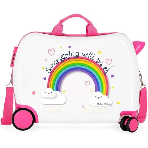 Arcoiris Everything Ok Valise Enfant Rose 50x39x20 cms Rigide ABS Serrure à combinaison 38L 2,1Kgs 4 roues Bagage à main