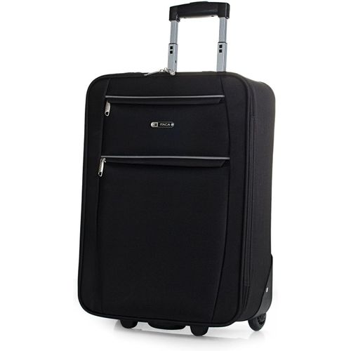 Valise Cabine Avion-Petite Valise Semi Rigide 4 roulettes-Valise Ultra Légère avec Cadenas à Combinaison-Bagage Cabine Résistant en Matériau EVA T71950,Couleur Noir