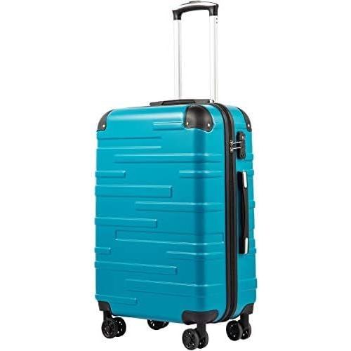 Valise Grande Taille Grand Chariot Rigide 77x54x30 cm Valise Extensibles ABS avec 4 roulettes Pivotantes 360° Cadenas TSA Poignée télescopique (Turquoise,77cm)